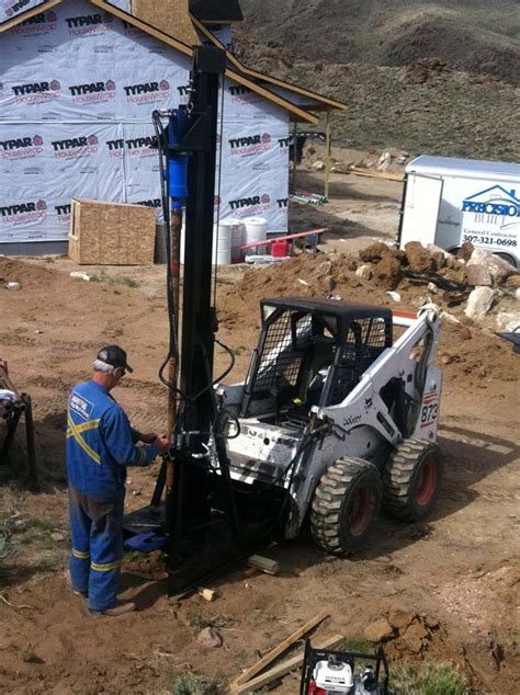 mini skid steer water well rig|bobcat 10 well drilling rig.